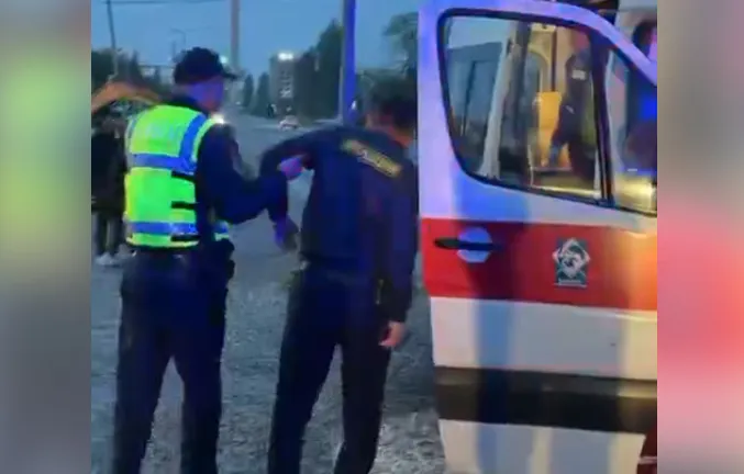 В Бишкеке водитель сбил милиционера машиной при попытке скрыться